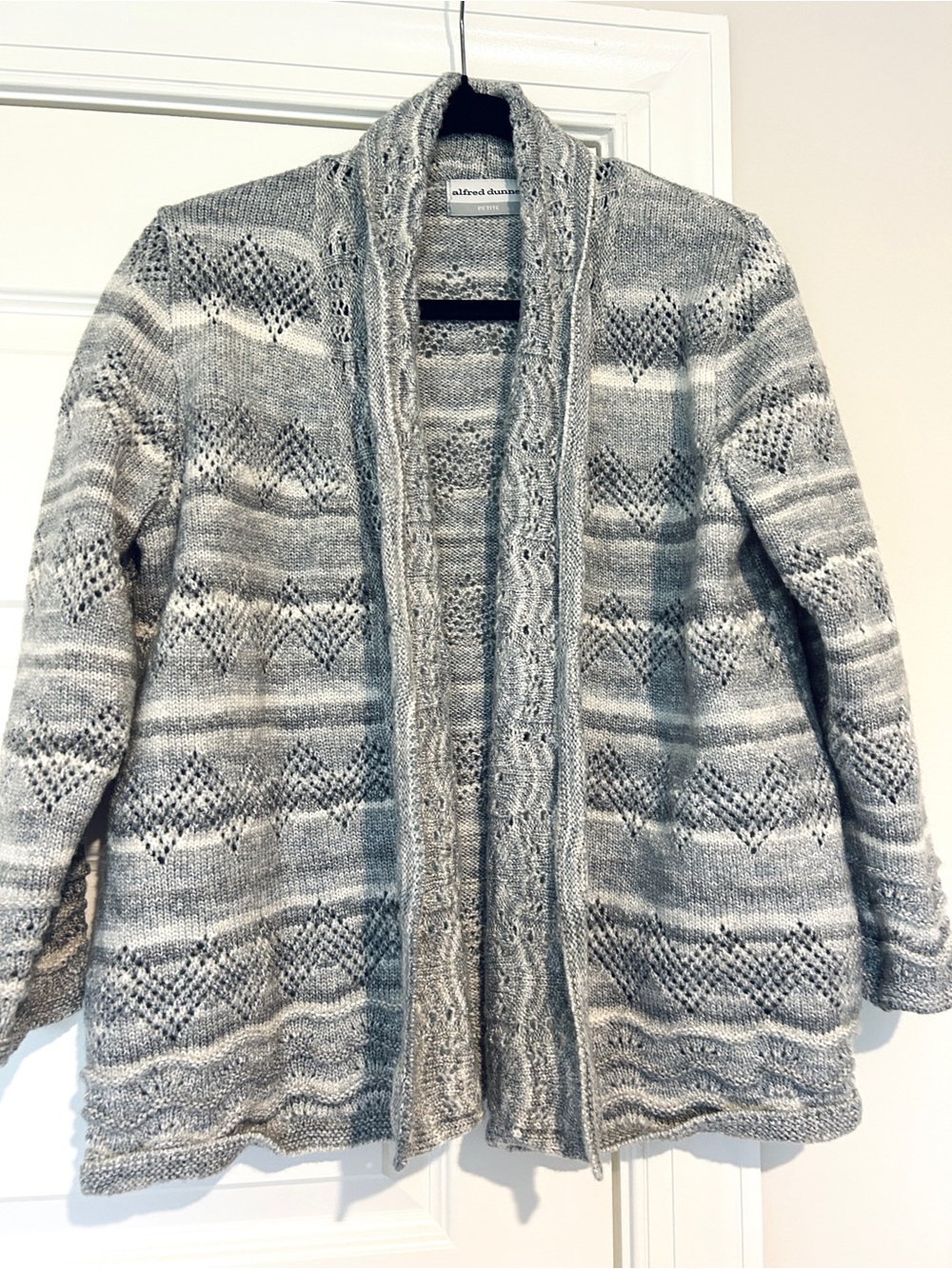 Alfred Dunner Women's Gray Knit Cardigan Sweater PXL Open Front size PXL - Picture 1 of 3